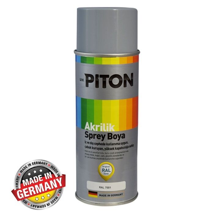 Piton Akrilik Sprey Boya 400 ml RAL7001 Gümüş Gri