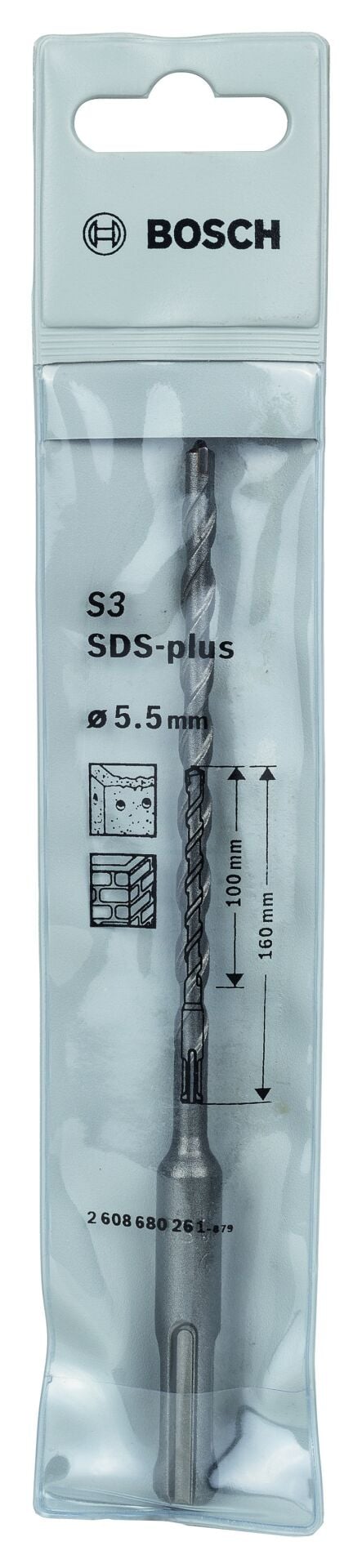Bosch - Plus-1 Serisi, SDS-plus Kırıcı Delici Matkap Ucu 5.5*160 mm