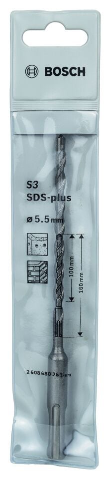 Bosch - Plus-1 Serisi, SDS-plus Kırıcı Delici Matkap Ucu 5.5*160 mm