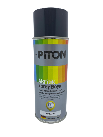 Piton Akrilik Sprey Boya 400 ml RAL7016 Antrasit Gri