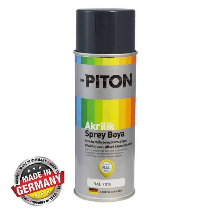 Piton Akrilik Sprey Boya 400 ml RAL7016 Antrasit Gri