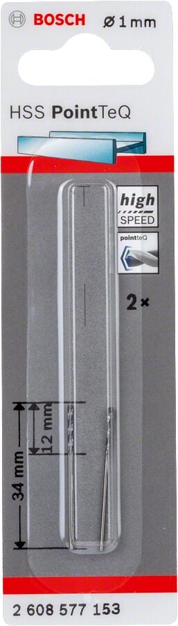 Bosch - HSS-PointeQ Metal Matkap Ucu 1,0 mm 2'li