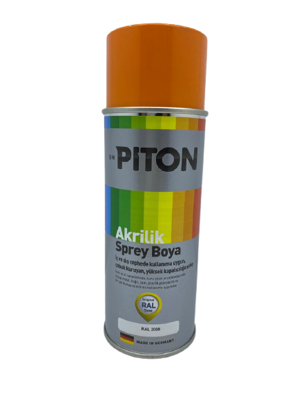 Piton Akrilik Sprey Boya 400 ml RAL2008 Açık Turuncu