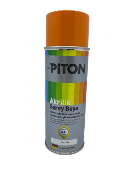 Piton Akrilik Sprey Boya 400 ml RAL2008 Açık Turuncu