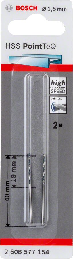 Bosch - HSS-PointeQ Metal Matkap Ucu 1,5 mm 2'li
