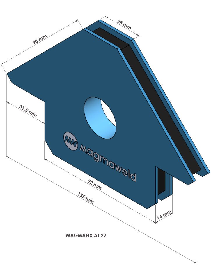 Magmaweld Magmafix AT-22 22 kg Manyetik Kaynak Gönyesi
