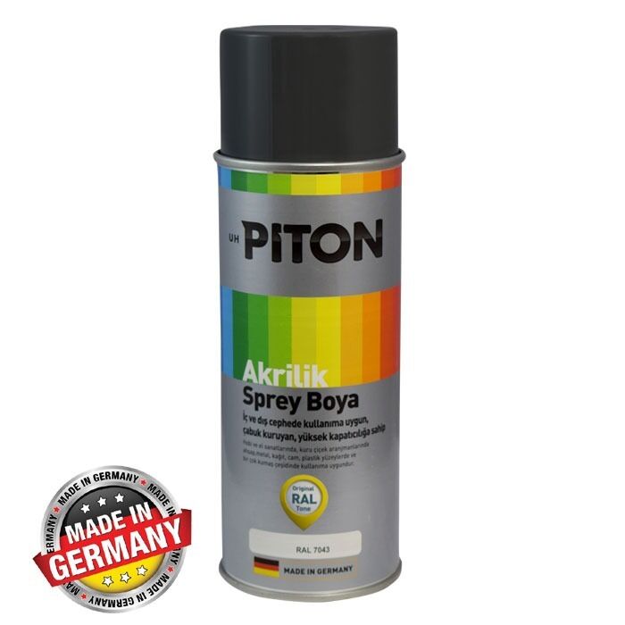 Piton Akrilik Sprey Boya 400 ml RAL7043 Trafik Gri
