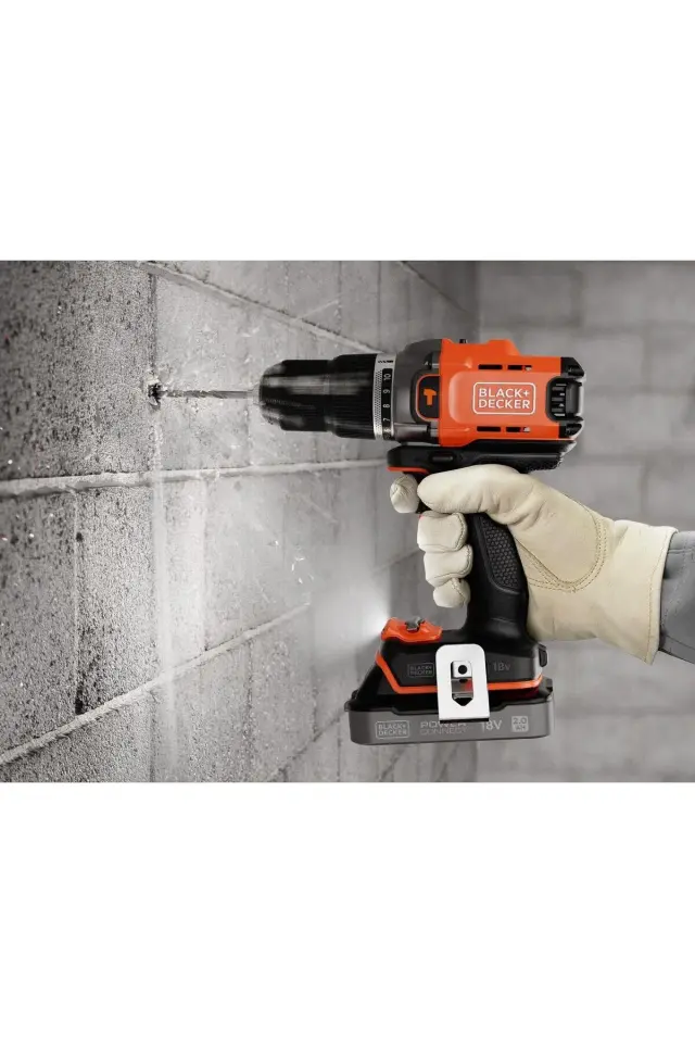 Black+Decker BCD383D2XK 18 V Çift Akülü 2 Ah Darbeli Matkap