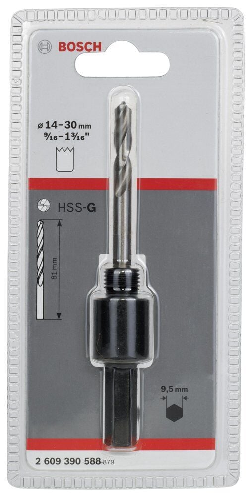 Bosch - Altıgen Şaftlı 14-30 mm Pançlar İçin Adaptör, Anahtar Ağzı 9,52 mm