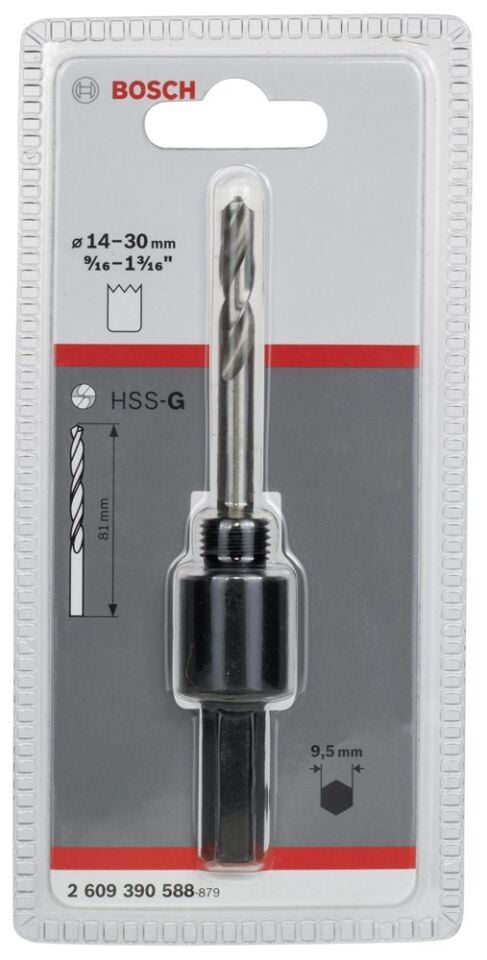 Bosch - Altıgen Şaftlı 14-30 mm Pançlar İçin Adaptör, Anahtar Ağzı 9,52 mm