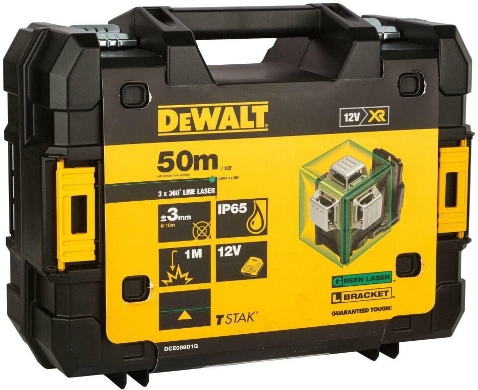 Dewalt DCE089D1G 10,8 Volt/2,0 Ah Li-Ion Yeşil Çizgi Lazer Distomat