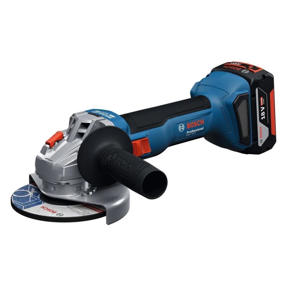 Bosch GWS 18V-8 Çift Akülü 4 Ah Taşlama Makinesi
