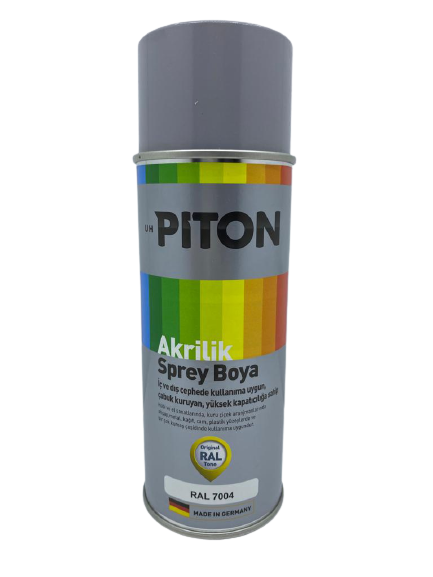 Piton Akrilik Sprey Boya 400 ml RAL7004 Sinyal Gri