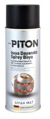 Piton Isıya Dayanıklı Spey Boya 400 ml Mat Siyah