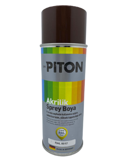 Piton Akrilik Sprey Boya 400 ml RAL8017 Çikolata Kahve