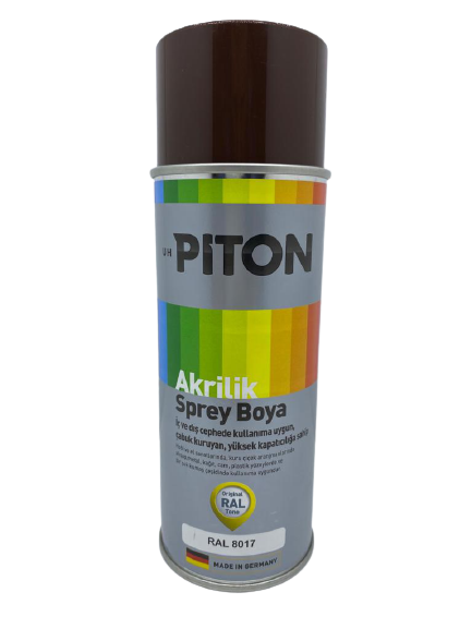 Piton Akrilik Sprey Boya 400 ml RAL8017 Çikolata Kahve