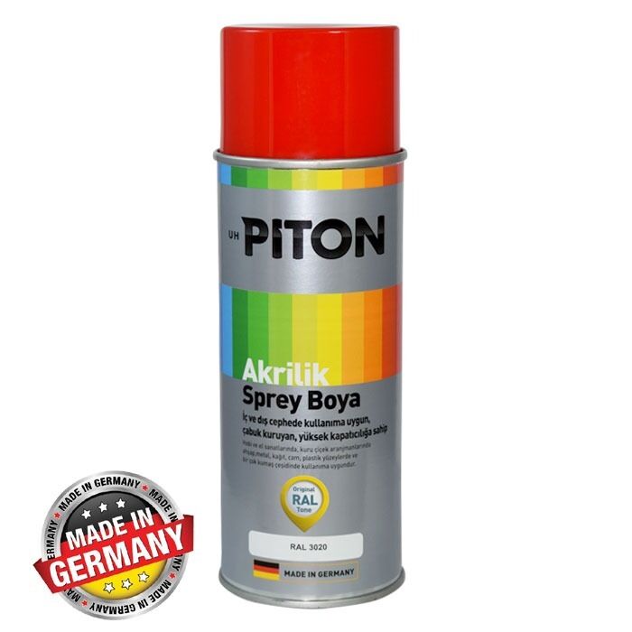 Piton Akrilik Sprey Boya 400 ml RAL3020 Trafik Kırmızı