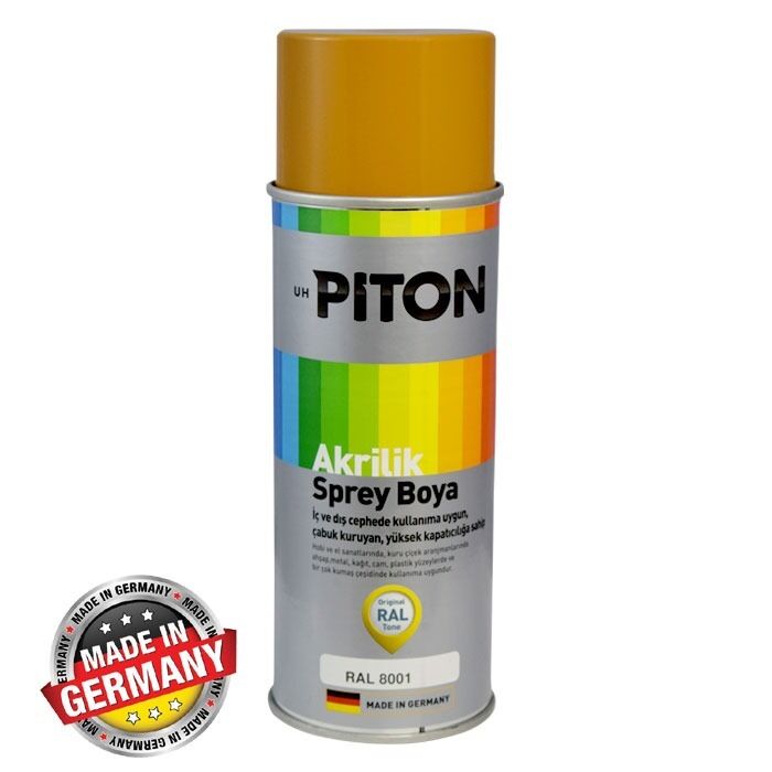 Piton Akrilik Sprey Boya 400 ml RAL8001 Oksit Kahve