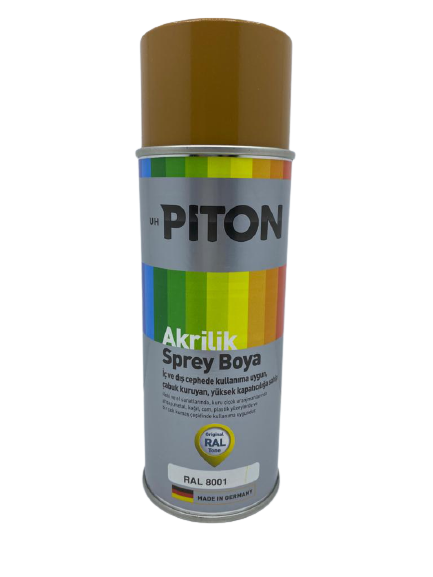 Piton Akrilik Sprey Boya 400 ml RAL8001 Oksit Kahve