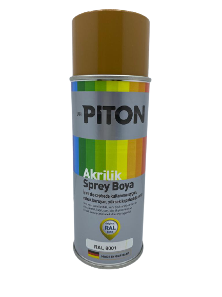 Piton Akrilik Sprey Boya 400 ml RAL8001 Oksit Kahve
