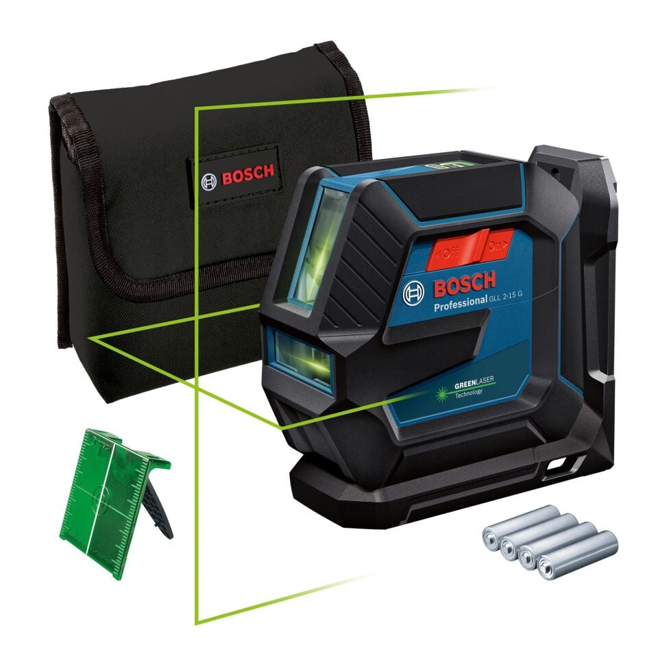Bosch GLL 2-15 G + LB10 Lazer Hizalama Yeşil 0601063W00