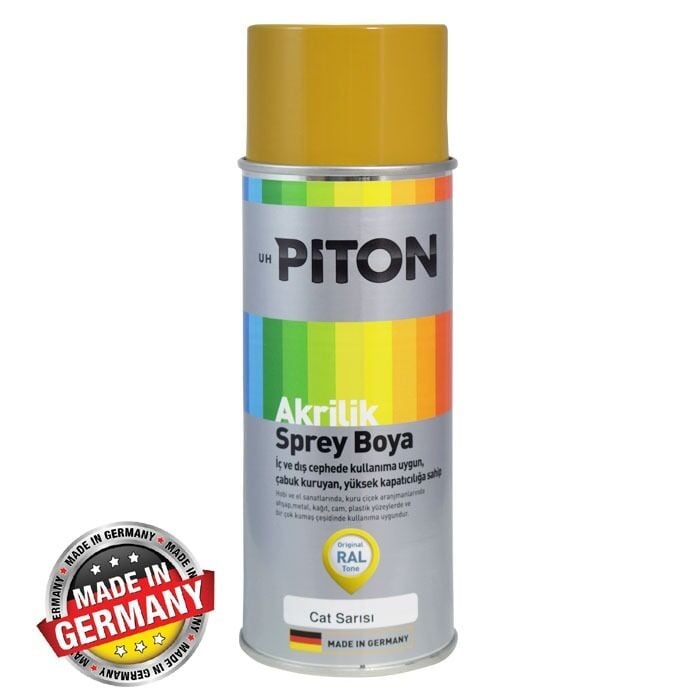 Piton Akrilik Sprey Boya 400 ml 2530 Cat Sarısı