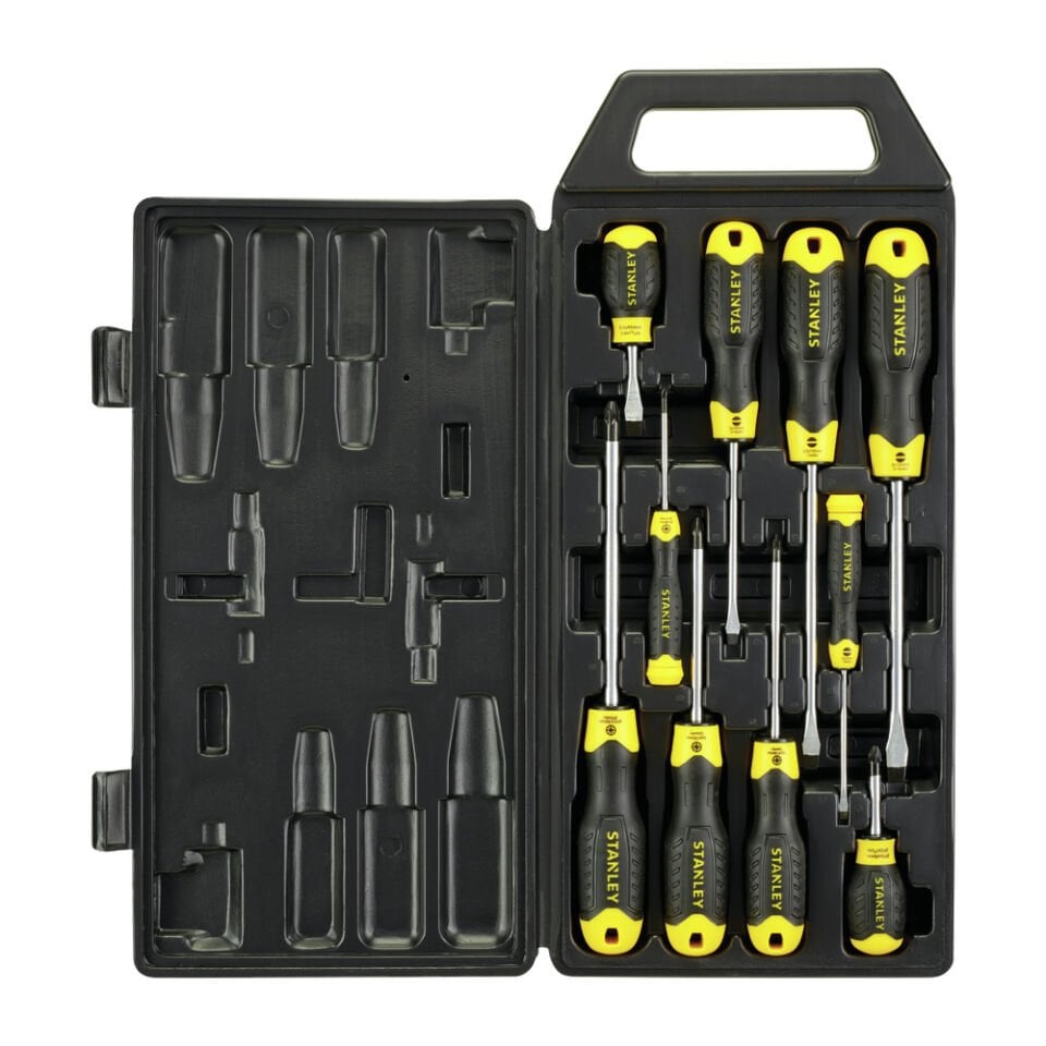 Stanley Cushion Grip Düz Ve Yıldız Tornavida Seti 10 Parça 2-65-014