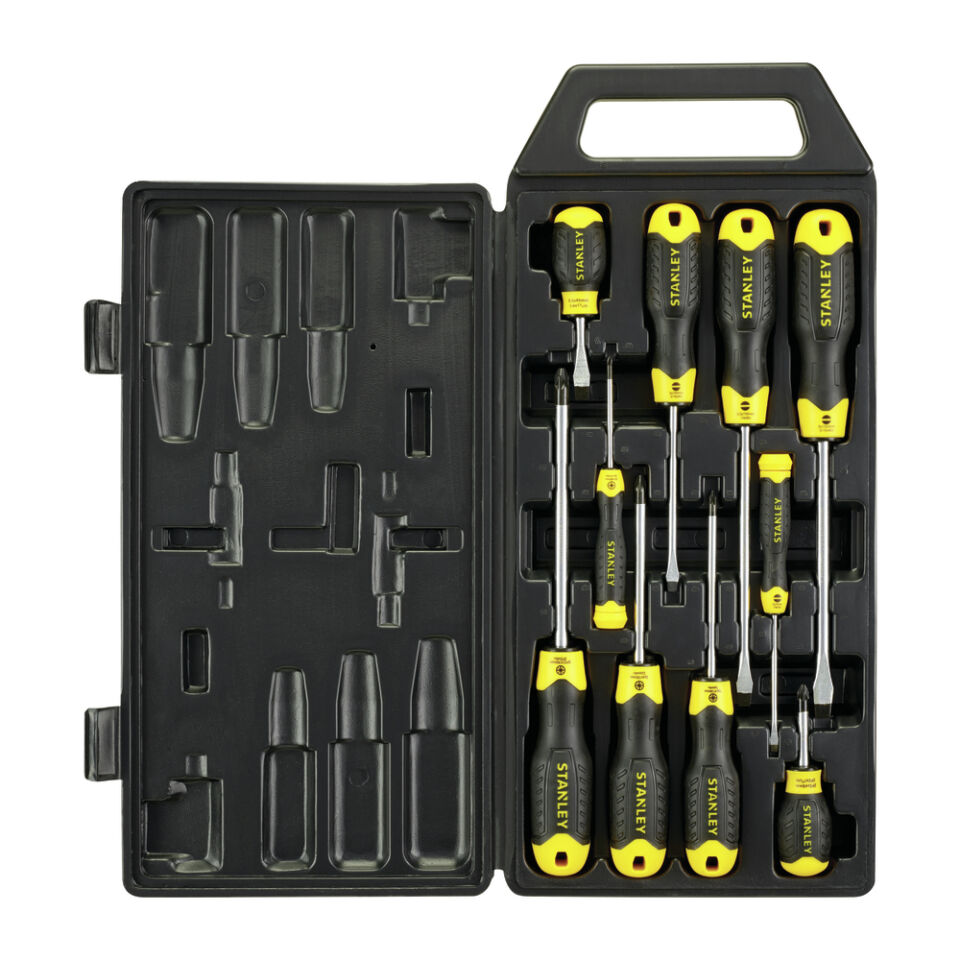 Stanley Cushion Grip Düz Ve Yıldız Tornavida Seti 10 Parça 2-65-014