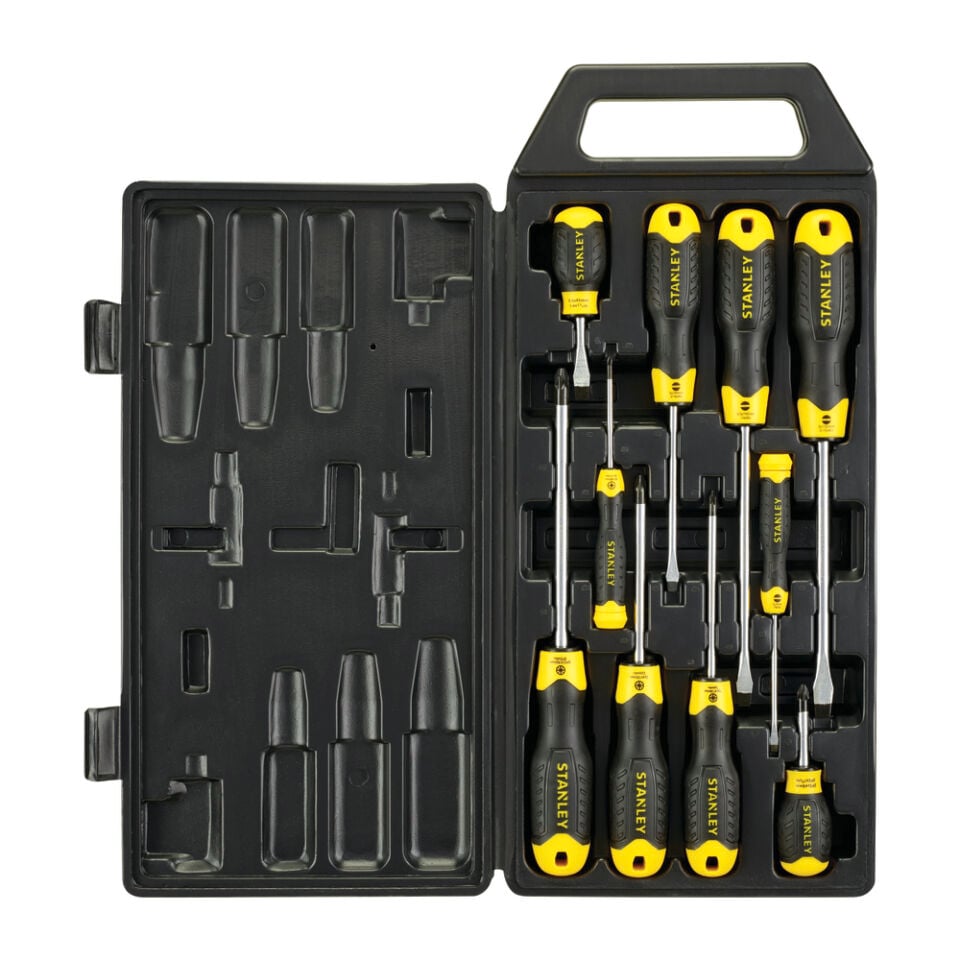 Stanley Cushion Grip Düz Ve Yıldız Tornavida Seti 10 Parça 2-65-014