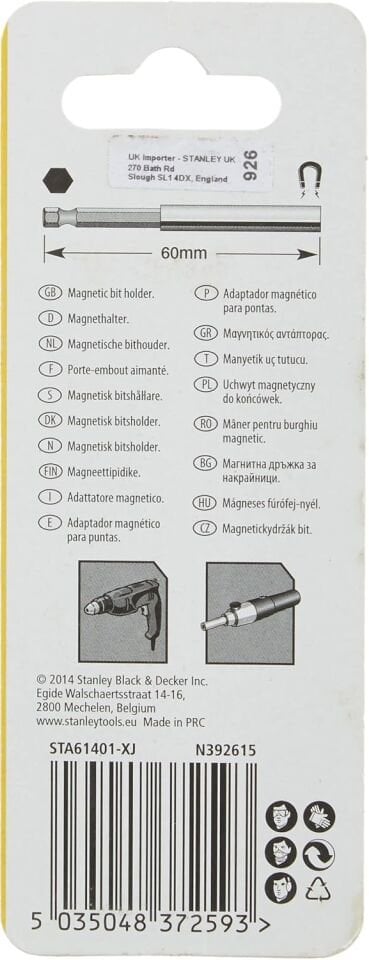 Stanley 60mm Manyetik Uç Tutucu STA61401
