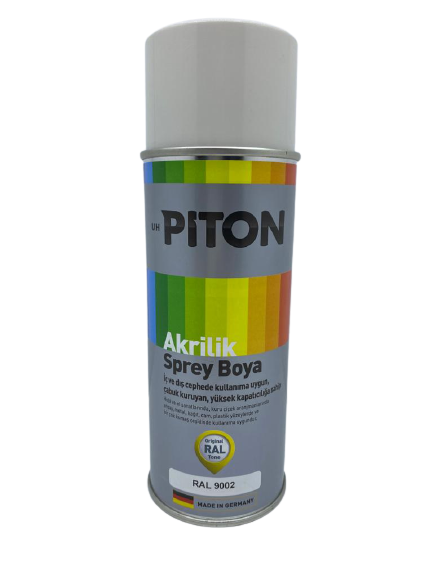 Piton Akrilik Sprey Boya 400 ml RAL9002 Gri Beyaz