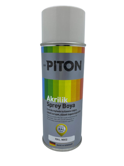 Piton Akrilik Sprey Boya 400 ml RAL9002 Gri Beyaz