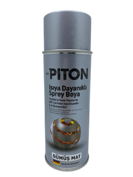 Piton Isıya Dayanıklı Spey Boya 400 ml Gümüş Mat