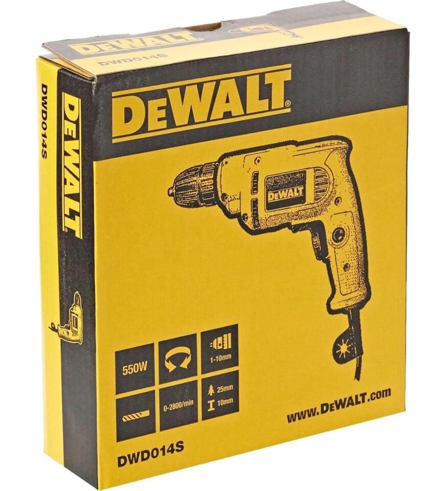Dewalt 550W 10mm Darbesiz Matkap DWD014S