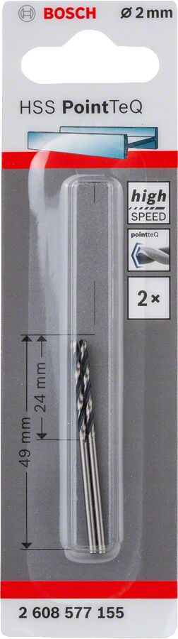 Bosch - HSS-PointeQ Metal Matkap Ucu 2,0 mm 2'li