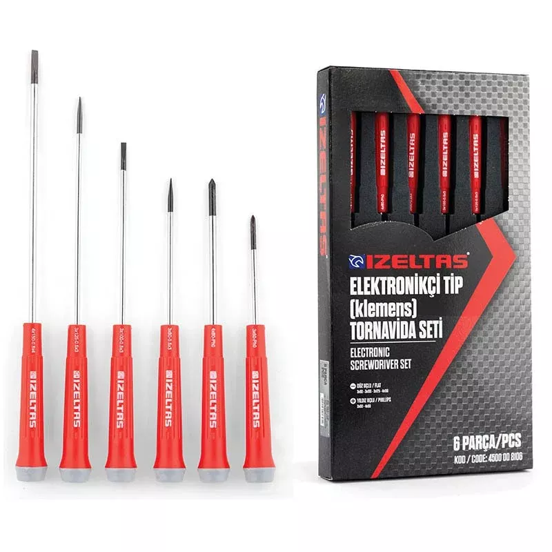 İzeltaş 6 Parça Elektronikçi Klemens Tornavida Takımı