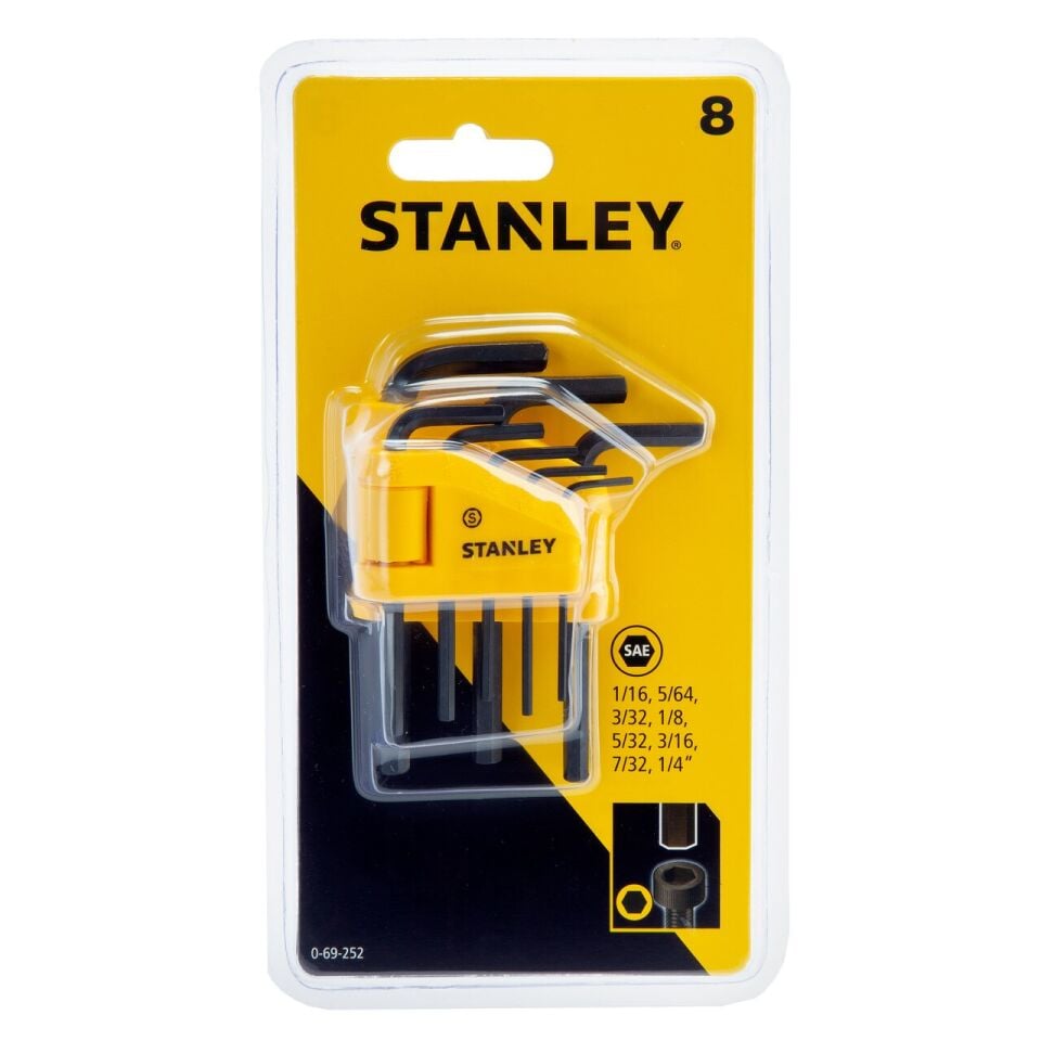 Stanley İnç Allen Anahtar Takımı 8 Parça 0-69-252